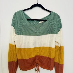 Lulu's Multicolor V-Neck Sweater